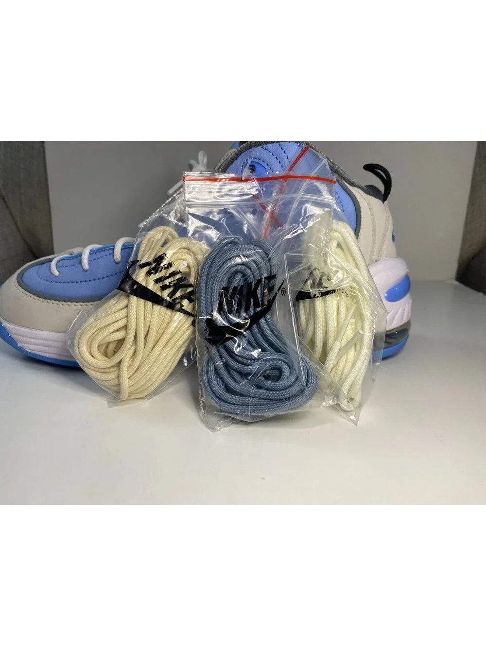 Nike Air Penny 2 DM9132-100 Mens Sneakers US 7.5 Blue White Basketball Shoes